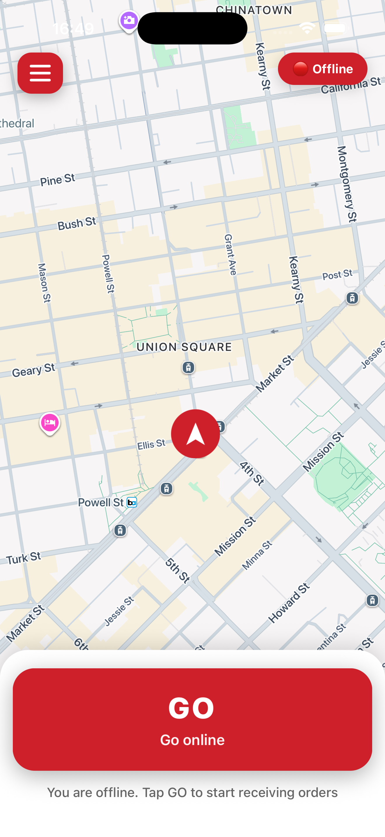 Flint app home screen